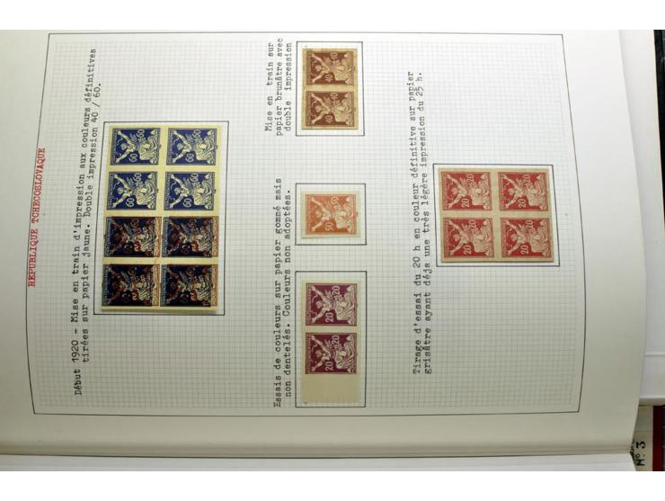  1918/86, ungebrauchte und gestempelte Sammlung mit lokalen Revolutionsausgaben, VZOREC auf Hradschin, Portoprovisiorien, Pro