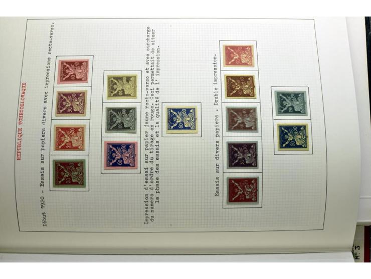  1918/86, ungebrauchte und gestempelte Sammlung mit lokalen Revolutionsausgaben, VZOREC auf Hradschin, Portoprovisiorien, Pro