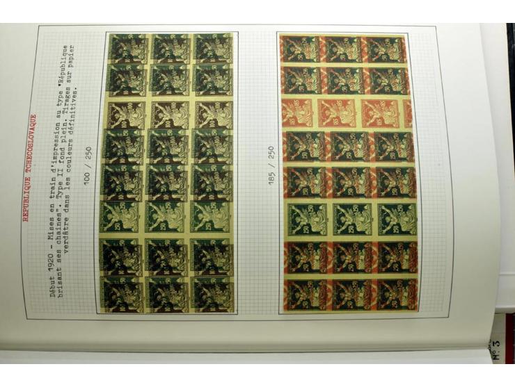  1918/86, ungebrauchte und gestempelte Sammlung mit lokalen Revolutionsausgaben, VZOREC auf Hradschin, Portoprovisiorien, Pro