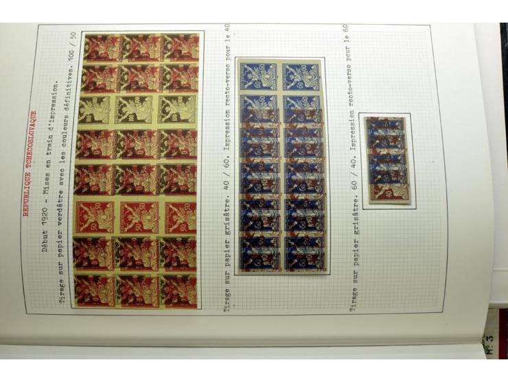  1918/86, ungebrauchte und gestempelte Sammlung mit lokalen Revolutionsausgaben, VZOREC auf Hradschin, Portoprovisiorien, Pro