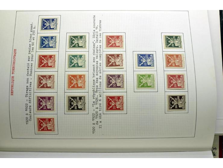  1918/86, ungebrauchte und gestempelte Sammlung mit lokalen Revolutionsausgaben, VZOREC auf Hradschin, Portoprovisiorien, Pro
