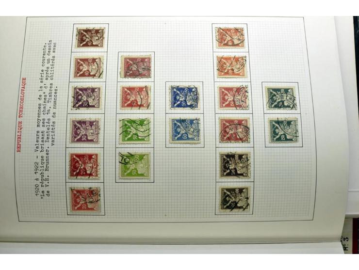  1918/86, ungebrauchte und gestempelte Sammlung mit lokalen Revolutionsausgaben, VZOREC auf Hradschin, Portoprovisiorien, Pro