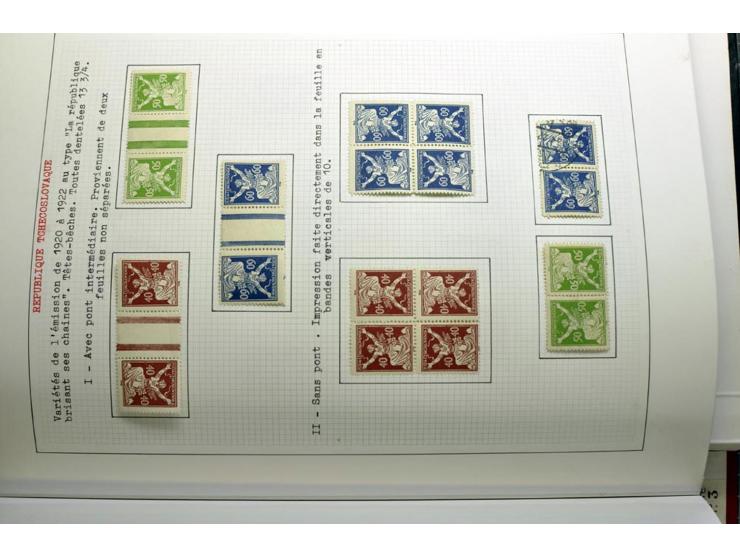  1918/86, ungebrauchte und gestempelte Sammlung mit lokalen Revolutionsausgaben, VZOREC auf Hradschin, Portoprovisiorien, Pro