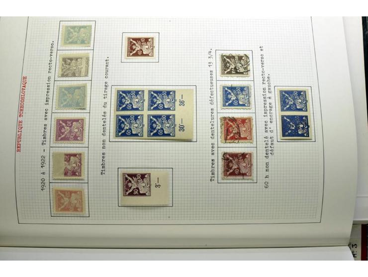  1918/86, ungebrauchte und gestempelte Sammlung mit lokalen Revolutionsausgaben, VZOREC auf Hradschin, Portoprovisiorien, Pro