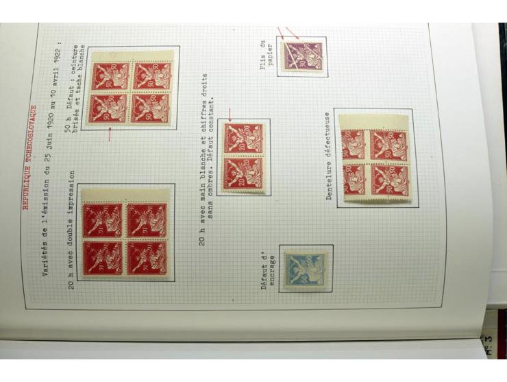  1918/86, ungebrauchte und gestempelte Sammlung mit lokalen Revolutionsausgaben, VZOREC auf Hradschin, Portoprovisiorien, Pro