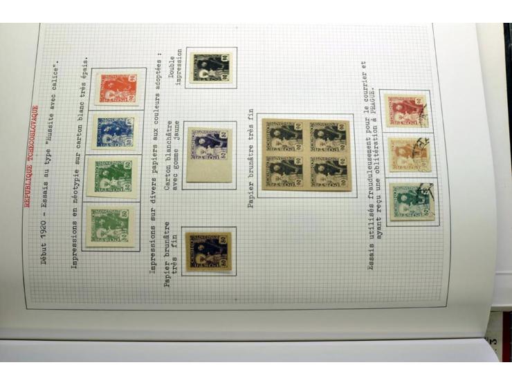  1918/86, ungebrauchte und gestempelte Sammlung mit lokalen Revolutionsausgaben, VZOREC auf Hradschin, Portoprovisiorien, Pro