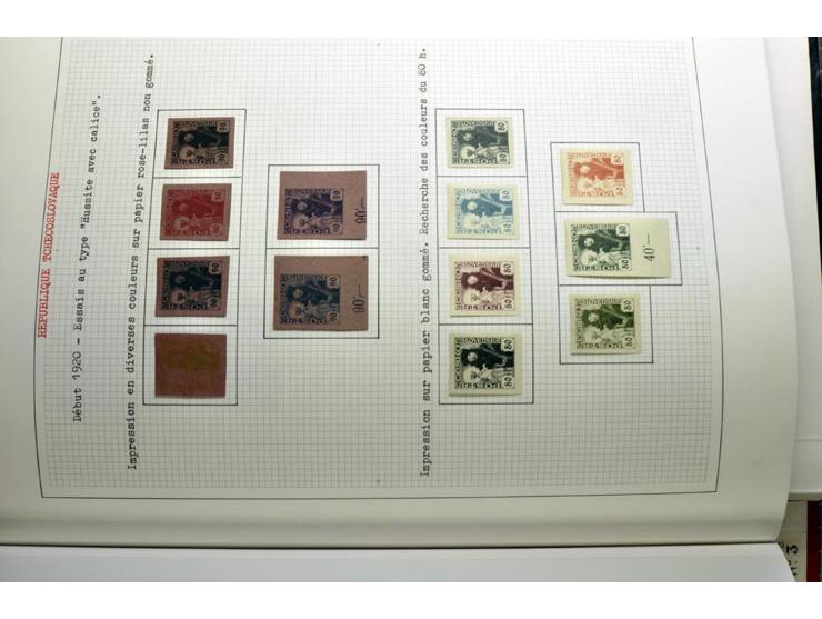  1918/86, ungebrauchte und gestempelte Sammlung mit lokalen Revolutionsausgaben, VZOREC auf Hradschin, Portoprovisiorien, Pro