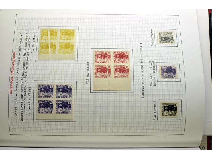  1918/86, ungebrauchte und gestempelte Sammlung mit lokalen Revolutionsausgaben, VZOREC auf Hradschin, Portoprovisiorien, Pro