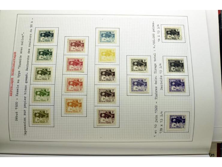  1918/86, ungebrauchte und gestempelte Sammlung mit lokalen Revolutionsausgaben, VZOREC auf Hradschin, Portoprovisiorien, Pro