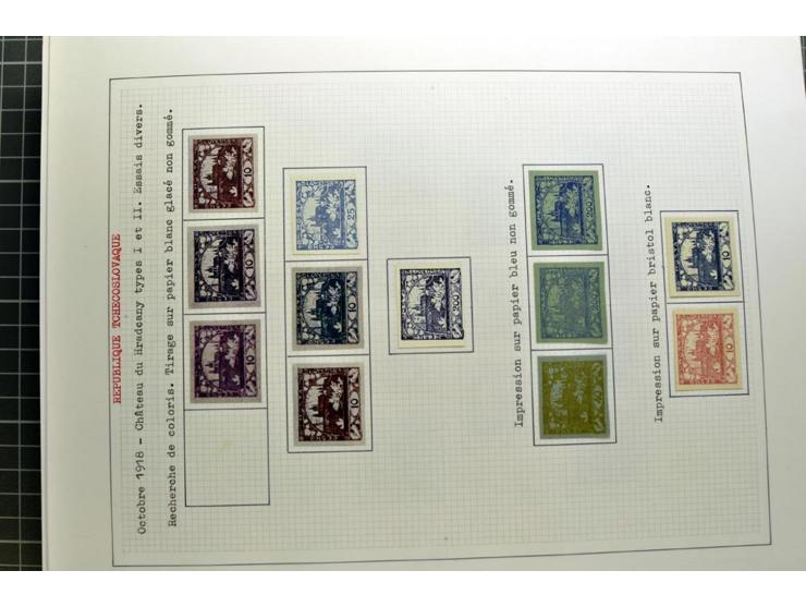  1918/86, ungebrauchte und gestempelte Sammlung mit lokalen Revolutionsausgaben, VZOREC auf Hradschin, Portoprovisiorien, Pro