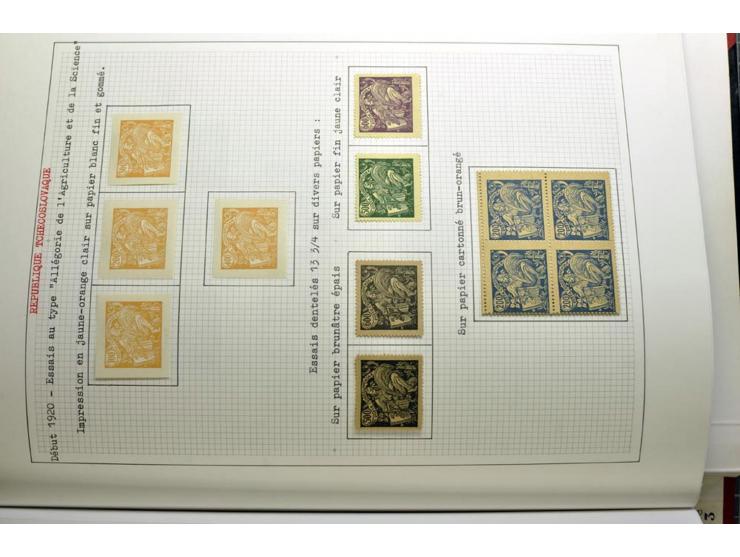  1918/86, ungebrauchte und gestempelte Sammlung mit lokalen Revolutionsausgaben, VZOREC auf Hradschin, Portoprovisiorien, Pro