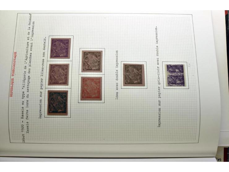  1918/86, ungebrauchte und gestempelte Sammlung mit lokalen Revolutionsausgaben, VZOREC auf Hradschin, Portoprovisiorien, Pro