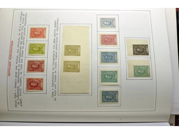  1918/86, ungebrauchte und gestempelte Sammlung mit lokalen Revolutionsausgaben, VZOREC auf Hradschin, Portoprovisiorien, Pro