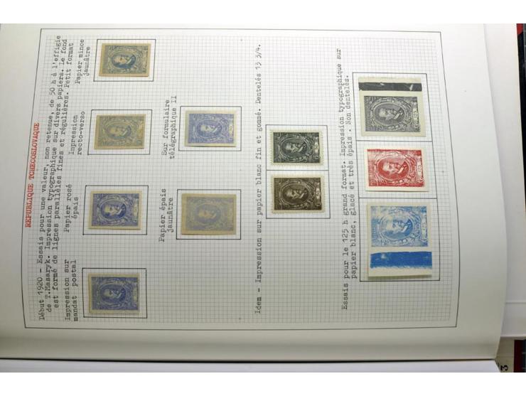  1918/86, ungebrauchte und gestempelte Sammlung mit lokalen Revolutionsausgaben, VZOREC auf Hradschin, Portoprovisiorien, Pro