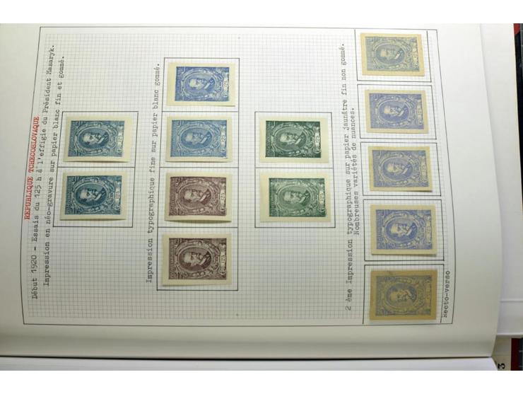  1918/86, ungebrauchte und gestempelte Sammlung mit lokalen Revolutionsausgaben, VZOREC auf Hradschin, Portoprovisiorien, Pro