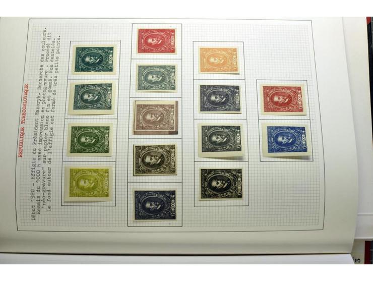  1918/86, ungebrauchte und gestempelte Sammlung mit lokalen Revolutionsausgaben, VZOREC auf Hradschin, Portoprovisiorien, Pro