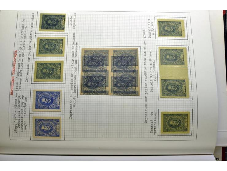  1918/86, ungebrauchte und gestempelte Sammlung mit lokalen Revolutionsausgaben, VZOREC auf Hradschin, Portoprovisiorien, Pro