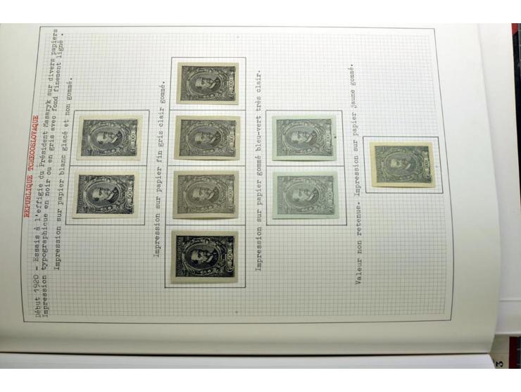  1918/86, ungebrauchte und gestempelte Sammlung mit lokalen Revolutionsausgaben, VZOREC auf Hradschin, Portoprovisiorien, Pro