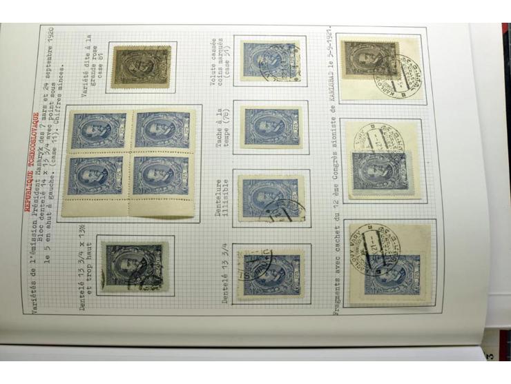 1918/86, ungebrauchte und gestempelte Sammlung mit lokalen Revolutionsausgaben, VZOREC auf Hradschin, Portoprovisiorien, Pro