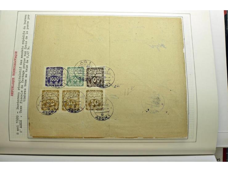  1918/86, ungebrauchte und gestempelte Sammlung mit lokalen Revolutionsausgaben, VZOREC auf Hradschin, Portoprovisiorien, Pro