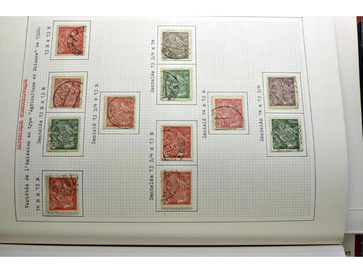  1918/86, ungebrauchte und gestempelte Sammlung mit lokalen Revolutionsausgaben, VZOREC auf Hradschin, Portoprovisiorien, Pro