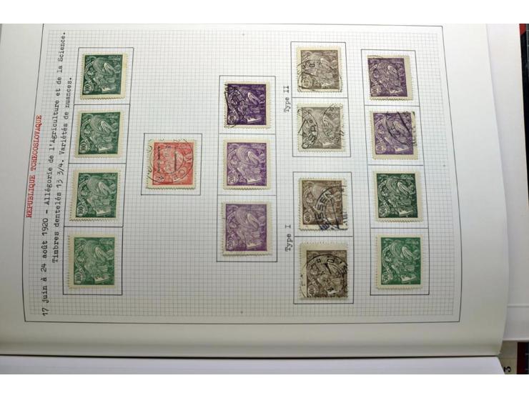  1918/86, ungebrauchte und gestempelte Sammlung mit lokalen Revolutionsausgaben, VZOREC auf Hradschin, Portoprovisiorien, Pro