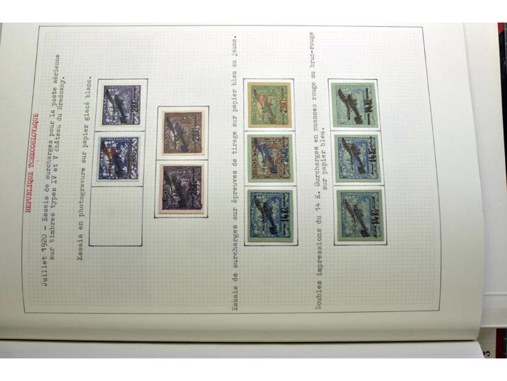  1918/86, ungebrauchte und gestempelte Sammlung mit lokalen Revolutionsausgaben, VZOREC auf Hradschin, Portoprovisiorien, Pro