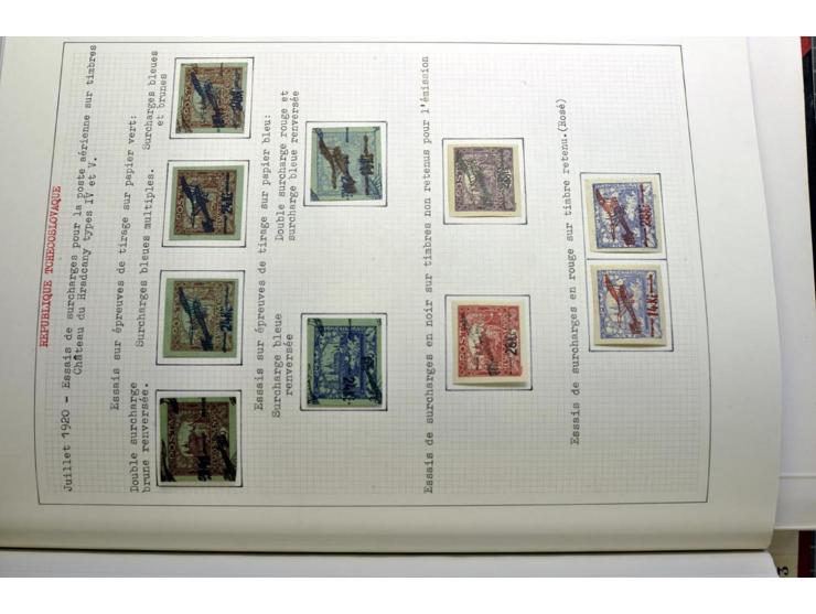  1918/86, ungebrauchte und gestempelte Sammlung mit lokalen Revolutionsausgaben, VZOREC auf Hradschin, Portoprovisiorien, Pro