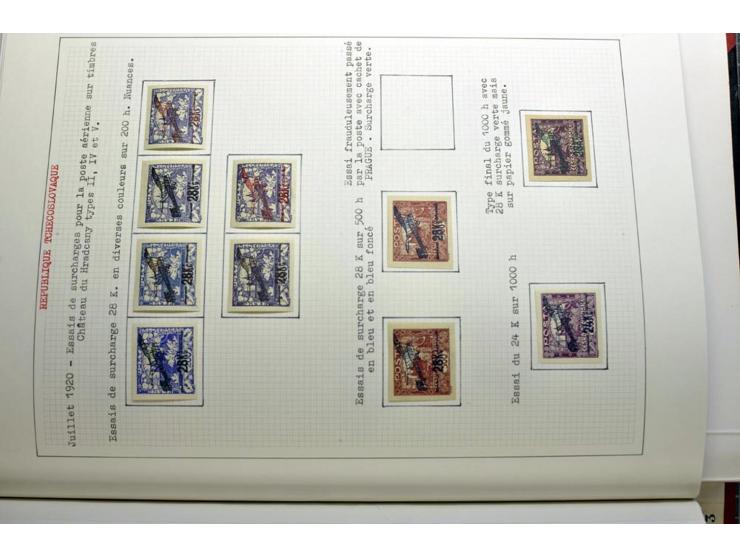  1918/86, ungebrauchte und gestempelte Sammlung mit lokalen Revolutionsausgaben, VZOREC auf Hradschin, Portoprovisiorien, Pro