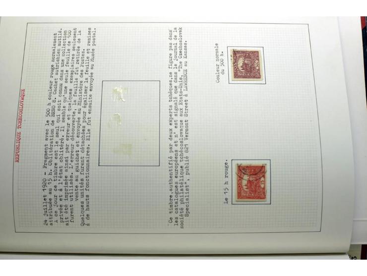  1918/86, ungebrauchte und gestempelte Sammlung mit lokalen Revolutionsausgaben, VZOREC auf Hradschin, Portoprovisiorien, Pro