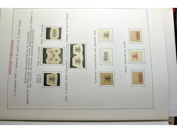  1918/86, ungebrauchte und gestempelte Sammlung mit lokalen Revolutionsausgaben, VZOREC auf Hradschin, Portoprovisiorien, Pro