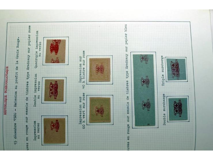 1918/86, ungebrauchte und gestempelte Sammlung mit lokalen Revolutionsausgaben, VZOREC auf Hradschin, Portoprovisiorien, Pro