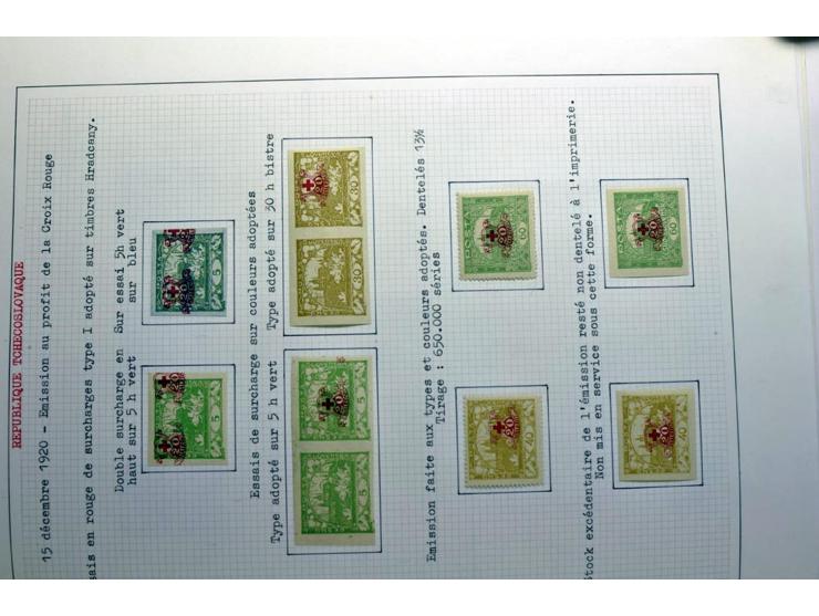  1918/86, ungebrauchte und gestempelte Sammlung mit lokalen Revolutionsausgaben, VZOREC auf Hradschin, Portoprovisiorien, Pro