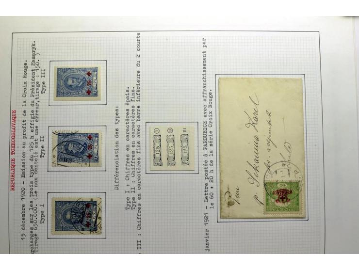  1918/86, ungebrauchte und gestempelte Sammlung mit lokalen Revolutionsausgaben, VZOREC auf Hradschin, Portoprovisiorien, Pro