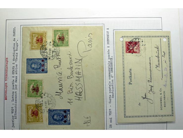  1918/86, ungebrauchte und gestempelte Sammlung mit lokalen Revolutionsausgaben, VZOREC auf Hradschin, Portoprovisiorien, Pro