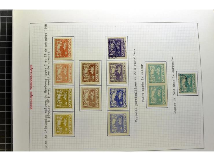  1918/86, ungebrauchte und gestempelte Sammlung mit lokalen Revolutionsausgaben, VZOREC auf Hradschin, Portoprovisiorien, Pro