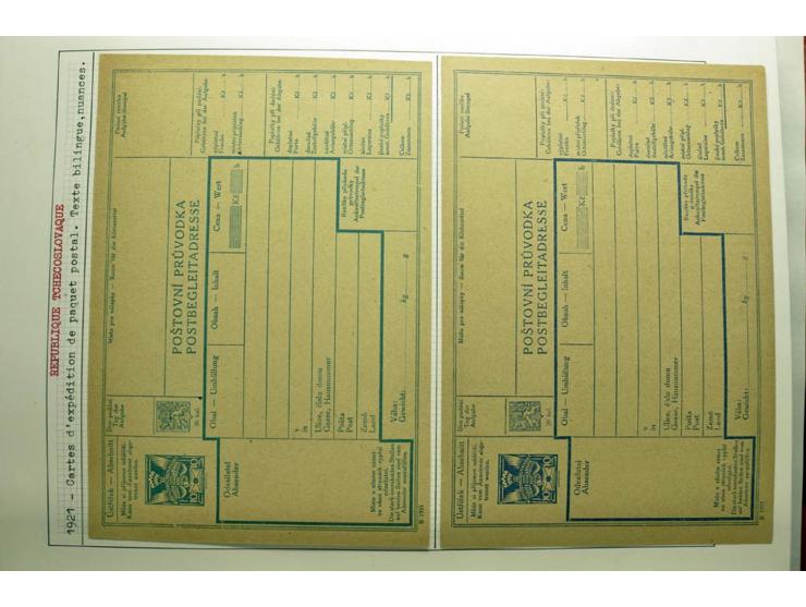  1918/86, ungebrauchte und gestempelte Sammlung mit lokalen Revolutionsausgaben, VZOREC auf Hradschin, Portoprovisiorien, Pro