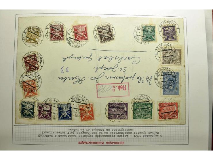  1918/86, ungebrauchte und gestempelte Sammlung mit lokalen Revolutionsausgaben, VZOREC auf Hradschin, Portoprovisiorien, Pro