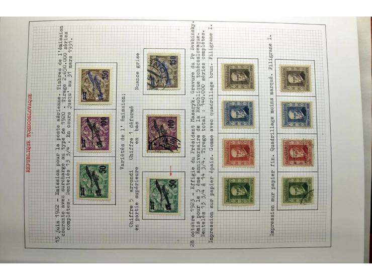  1918/86, ungebrauchte und gestempelte Sammlung mit lokalen Revolutionsausgaben, VZOREC auf Hradschin, Portoprovisiorien, Pro