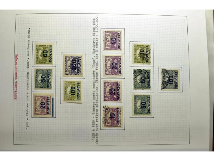  1918/86, ungebrauchte und gestempelte Sammlung mit lokalen Revolutionsausgaben, VZOREC auf Hradschin, Portoprovisiorien, Pro