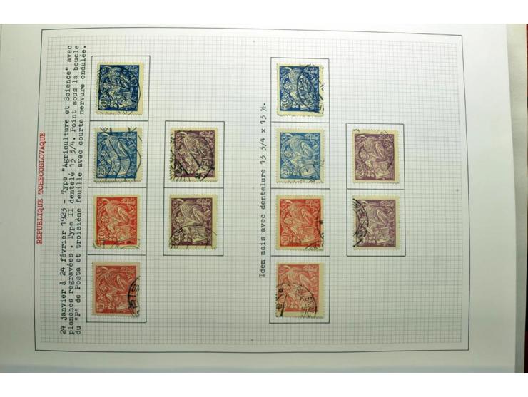  1918/86, ungebrauchte und gestempelte Sammlung mit lokalen Revolutionsausgaben, VZOREC auf Hradschin, Portoprovisiorien, Pro