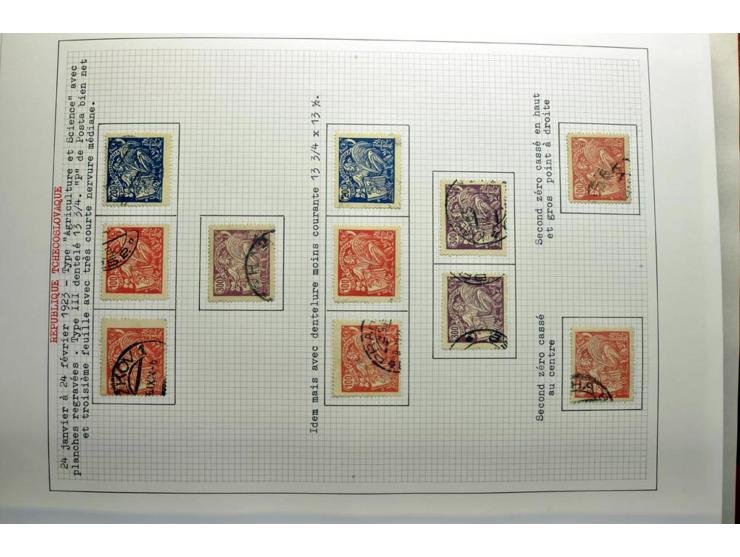  1918/86, ungebrauchte und gestempelte Sammlung mit lokalen Revolutionsausgaben, VZOREC auf Hradschin, Portoprovisiorien, Pro