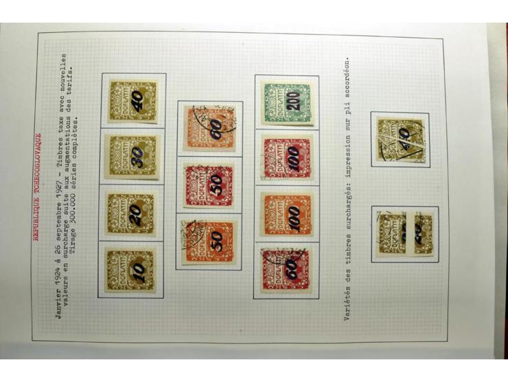  1918/86, ungebrauchte und gestempelte Sammlung mit lokalen Revolutionsausgaben, VZOREC auf Hradschin, Portoprovisiorien, Pro