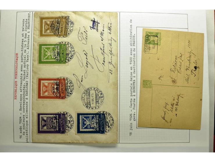  1918/86, ungebrauchte und gestempelte Sammlung mit lokalen Revolutionsausgaben, VZOREC auf Hradschin, Portoprovisiorien, Pro