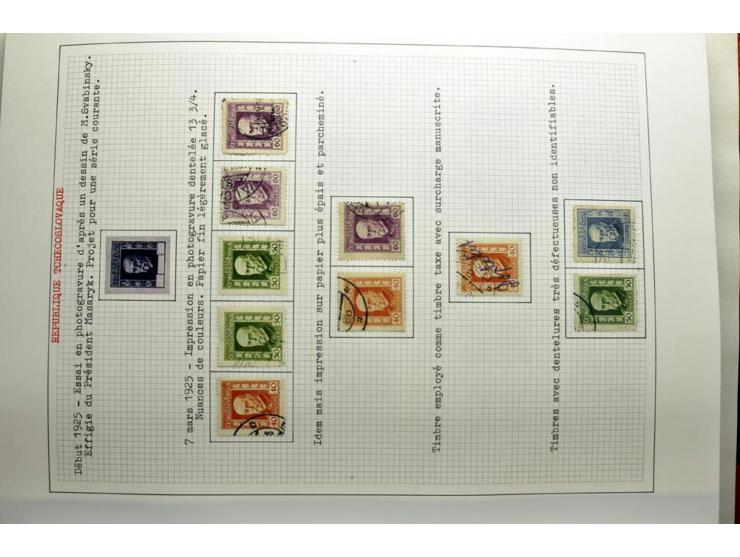  1918/86, ungebrauchte und gestempelte Sammlung mit lokalen Revolutionsausgaben, VZOREC auf Hradschin, Portoprovisiorien, Pro
