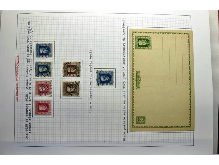  1918/86, ungebrauchte und gestempelte Sammlung mit lokalen Revolutionsausgaben, VZOREC auf Hradschin, Portoprovisiorien, Pro