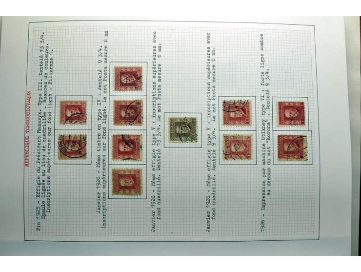  1918/86, ungebrauchte und gestempelte Sammlung mit lokalen Revolutionsausgaben, VZOREC auf Hradschin, Portoprovisiorien, Pro