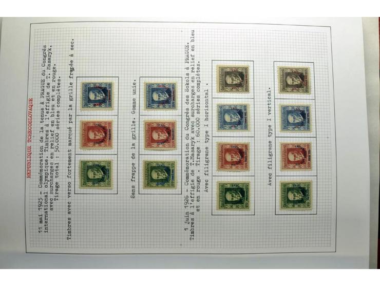  1918/86, ungebrauchte und gestempelte Sammlung mit lokalen Revolutionsausgaben, VZOREC auf Hradschin, Portoprovisiorien, Pro