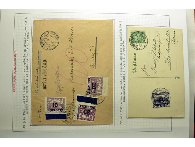 1918/86, ungebrauchte und gestempelte Sammlung mit lokalen Revolutionsausgaben, VZOREC auf Hradschin, Portoprovisiorien, Pro