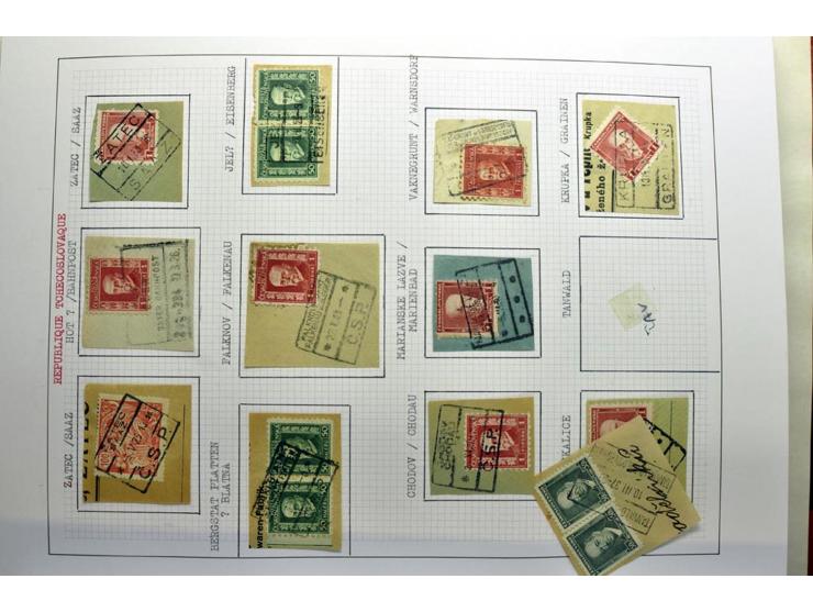  1918/86, ungebrauchte und gestempelte Sammlung mit lokalen Revolutionsausgaben, VZOREC auf Hradschin, Portoprovisiorien, Pro